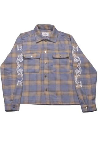 Crystal neck shirt (Sky blue)