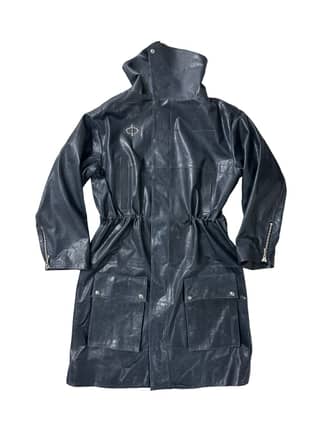 DEFIANT LEATHER COAT GRAY