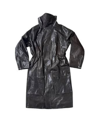 DEFIANT LEATHER COAT BROWN