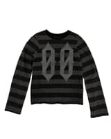 NAKRIN STRIPE LONG SLEEVE BLACK