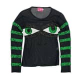 DISCOUNT UNIVERSE Sequin Eye Graphic Long Sleeve Top