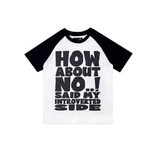 HOW ABOUT NO TEE (BLACK/WHITE)
