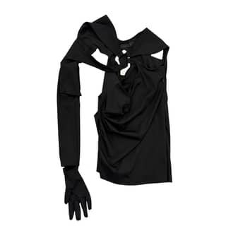 Heliot Emil Black Asymmetrical Top