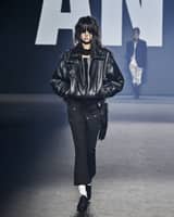 Stud double collar outerwear