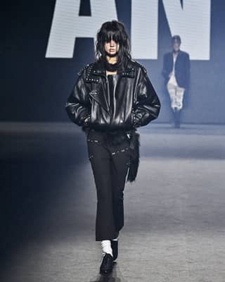 Stud double collar outerwear