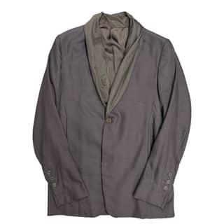RICK OWENS Ruffle Collar Blazer