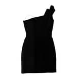 SAINT LAURENT One-Shoulder Black Dress