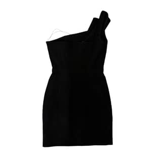 SAINT LAURENT One-Shoulder Black Dress