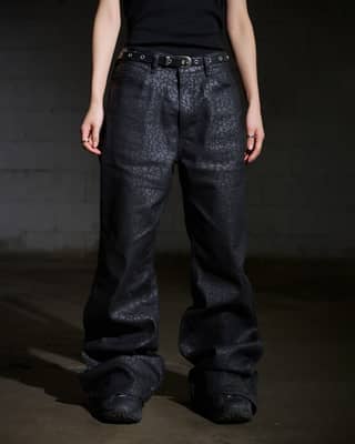 Leopard Denim Jeans