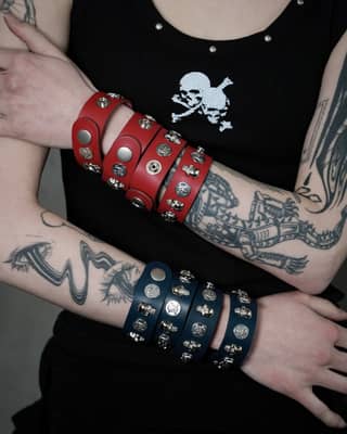 Skull Leather Bracelet