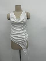 shirred Halter Sleeveless Top 