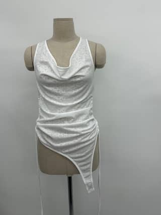 shirred Halter Sleeveless Top 