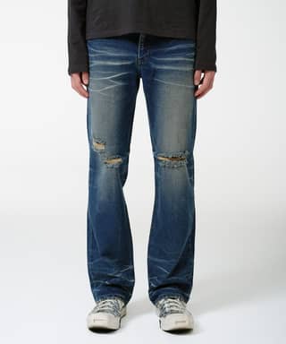 Vintage Cat Washed Denim Pants
