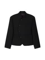WOOL UNBALANCE BLAZER (BLACK)