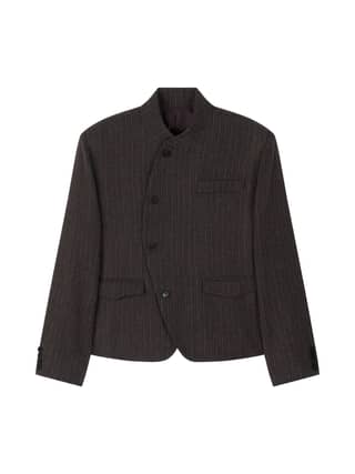WOOL UNBALANCE BLAZER (GRAY)