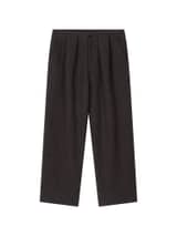 WOOL DOUBLE-TUCK TROUSERS (GRAY)