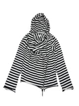 DRAPE ZIP-UP HOODIE (ZEBRA)