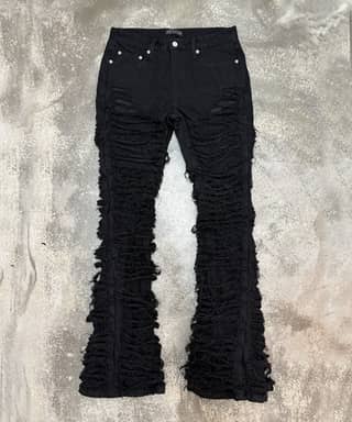 DESTROYED BOOTCUT JEANS