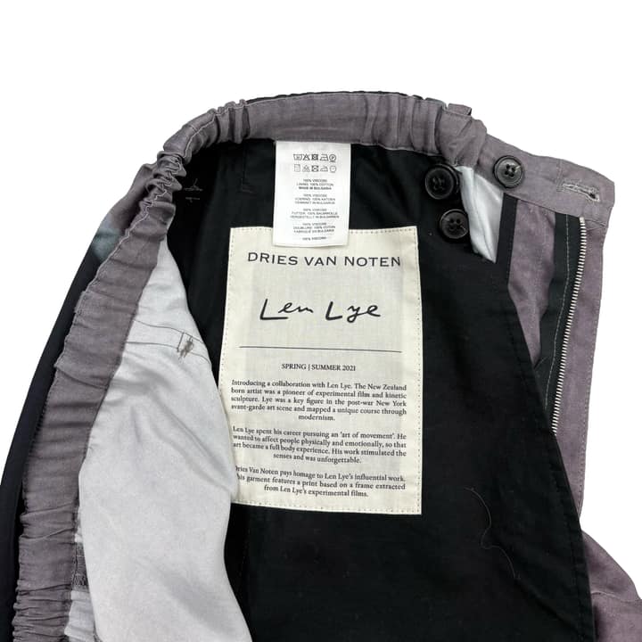 Dries Van Noten  Len Lye Tie Dye Print Pants