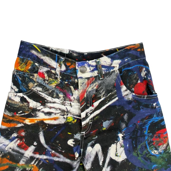 Lover Boy Art Paint Splatter Boyfriend Jeans