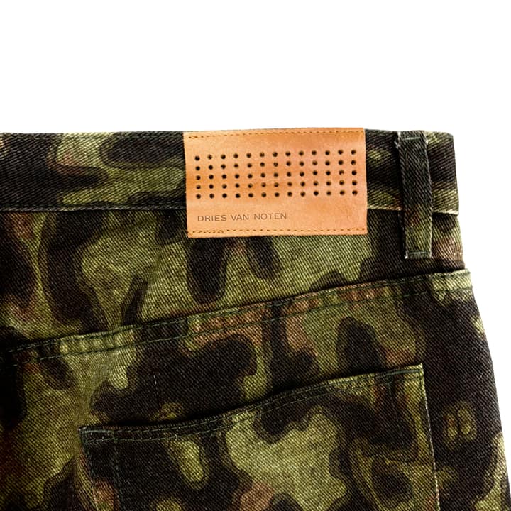 Dries Van Noten Camouflage Pattern Pants