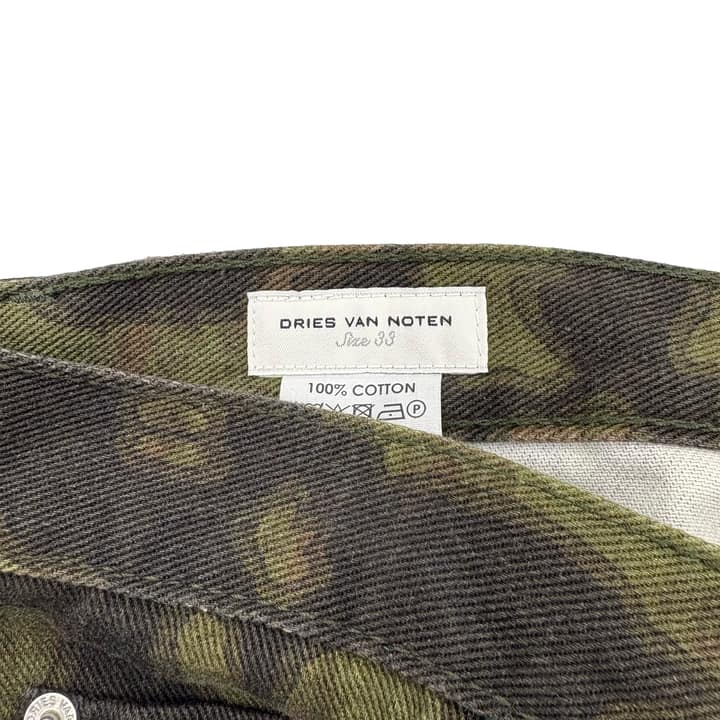 Dries Van Noten Camouflage Pattern Pants