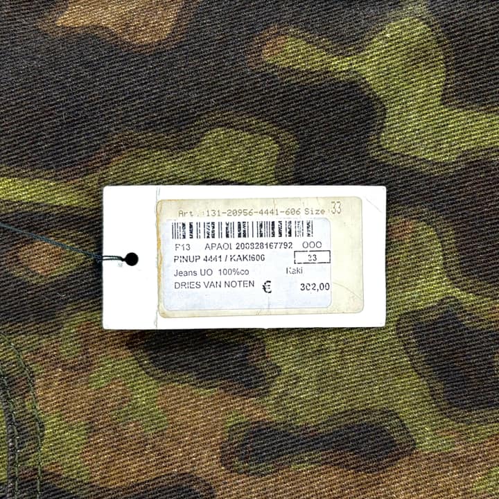 Dries Van Noten Camouflage Pattern Pants