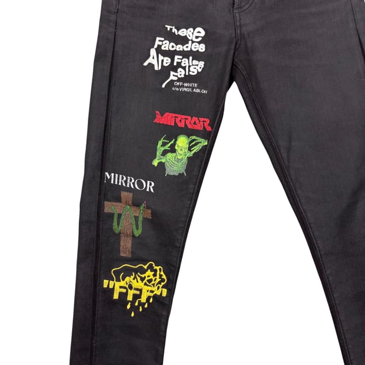 Off-White Mix Rock Slim Denim Black