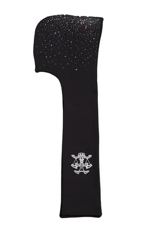 Crystal hooded scarf (Black)