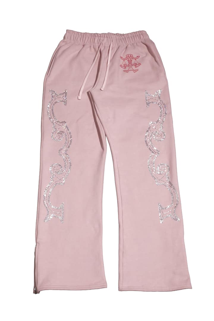 Crystal scale pants (Beige Pink)