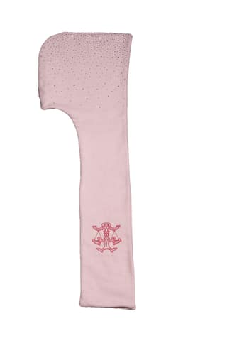 Crystal hooded scarf (Beige Pink)