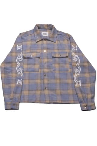 Crystal neck shirt (Sky blue)