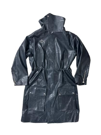 DEFIANT LEATHER COAT GRAY
