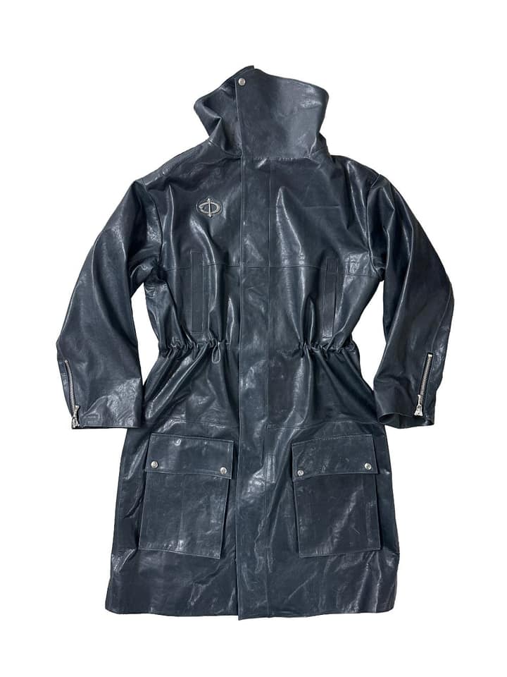 DEFIANT LEATHER COAT GRAY