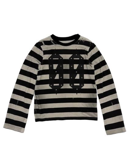 NAKRIN STIPE LONG SLEEVE WHITE