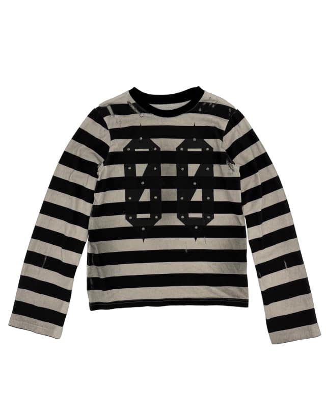 NAKRIN STIPE LONG SLEEVE WHITE