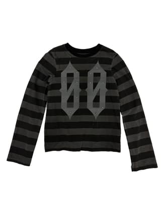 NAKRIN STIPE LONG SLEEVE BLACK