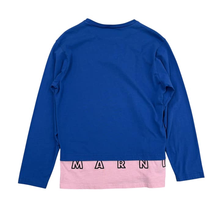MARNI Blue and Pink Long Sleeve T-Shirt
