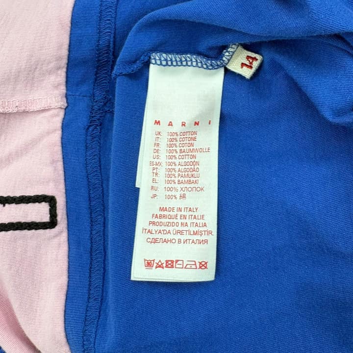 MARNI Blue and Pink Long Sleeve T-Shirt