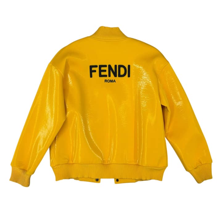 FENDI Shiny Yellow Bomber Jacket