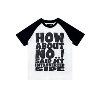 HOW ABOUT NO TEE (BLACK/WHITE)