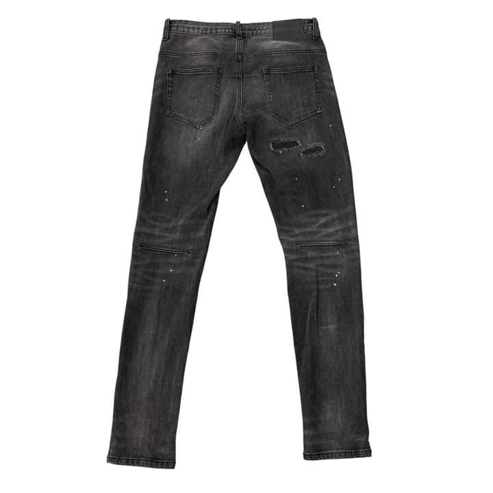 NUBER NINE X LOVELESS Distressed Black Jeans