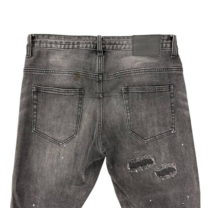 NUBER NINE X LOVELESS Distressed Black Jeans