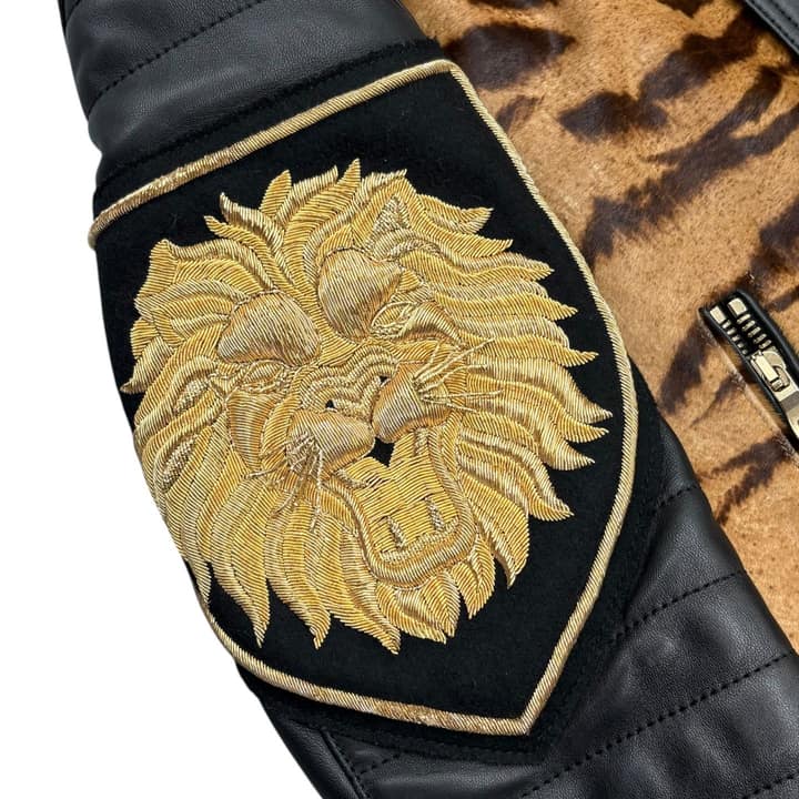 BALMAIN Tiger Pattern Bomber Jacket