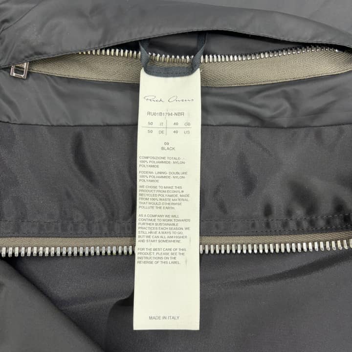 RICK OWENS Black Hooded Jacket