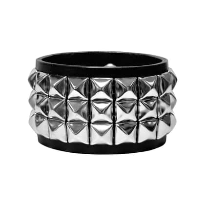 Square Stud Leather Bracelet