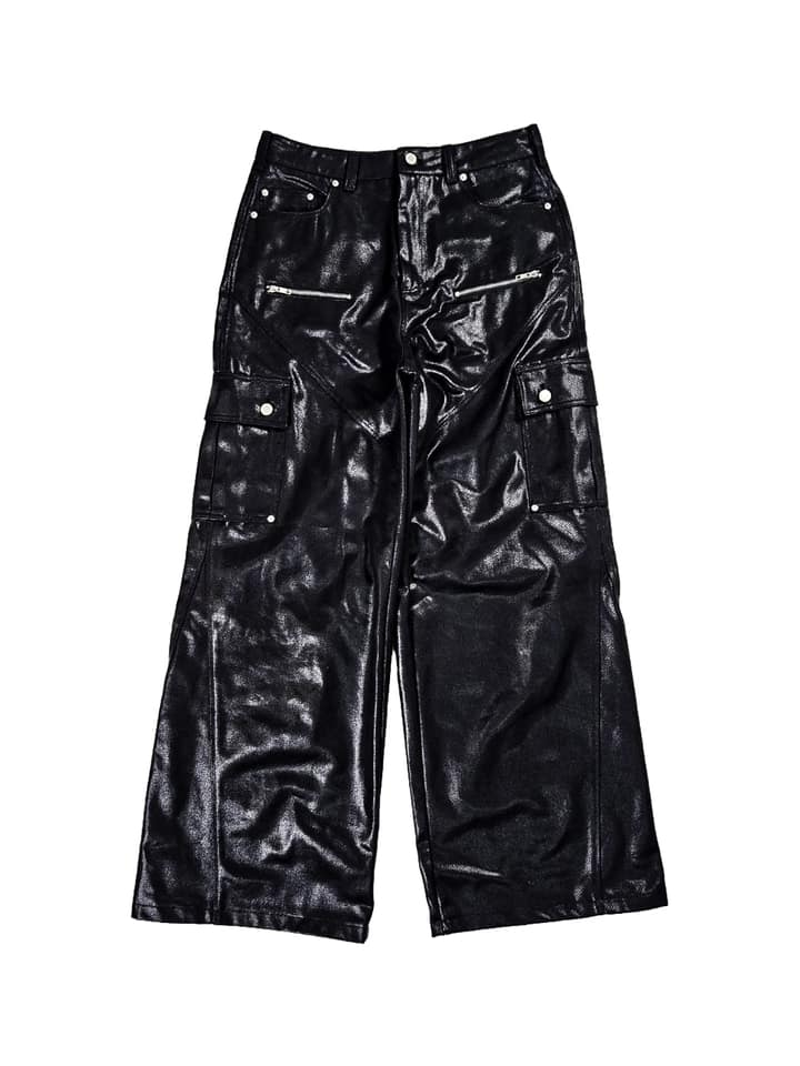 Onyx Coated Denim
