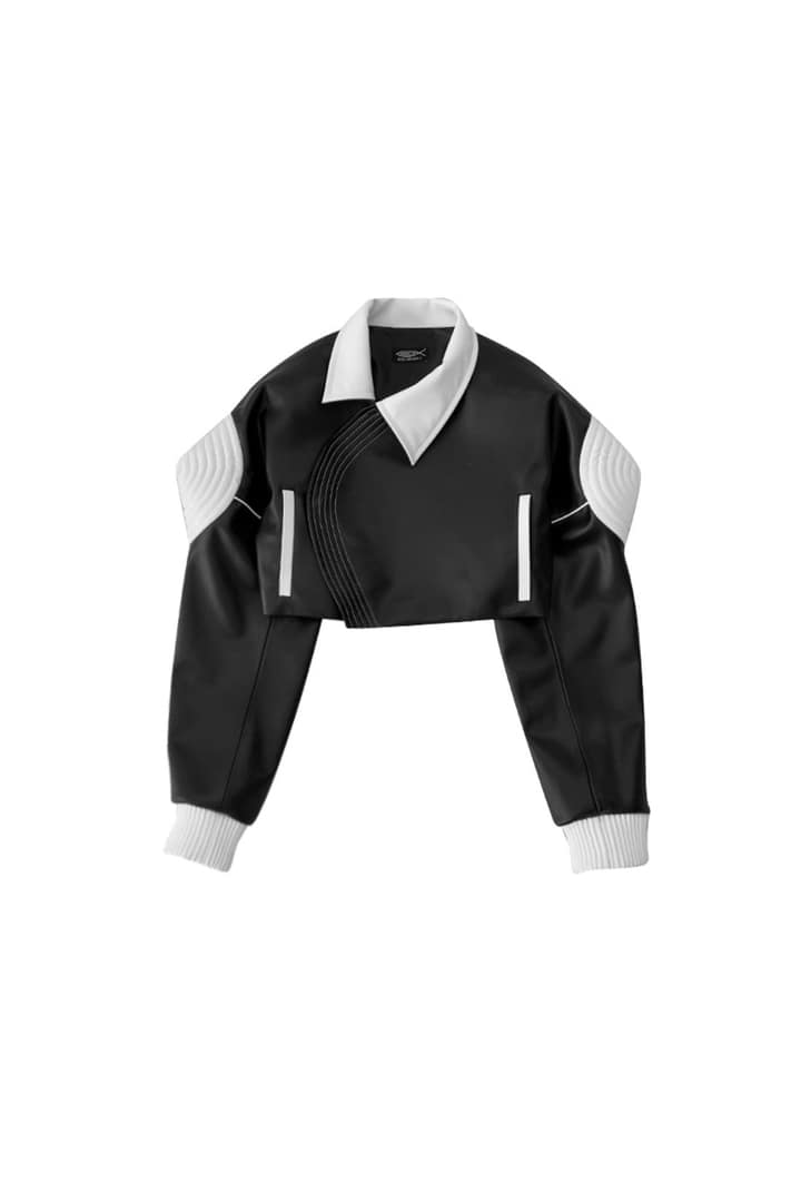 OVERSHOULDER SHORT LEATHER JACKET_BLACK