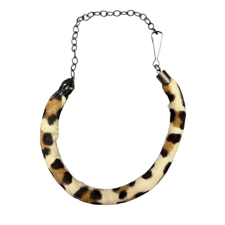 MARNI Leopard Print Rabbit Necklace