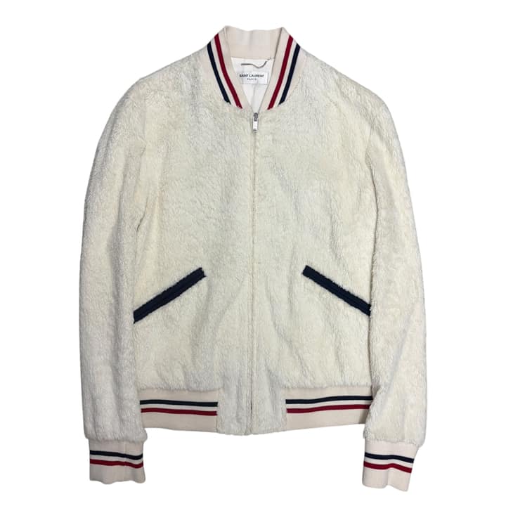SAINT LAURENT Fur Stadium Jacket